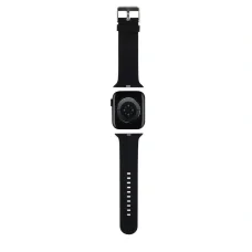 Apple Watch 42/44/45/49 mm Karl Lagerfeld Karl és Choupette Head NFT óraszíj fekete