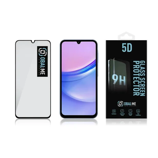 Samsung Galaxy A15 5G OBAL:ME 5D kijelzővédő üvegfólia fekete - 1