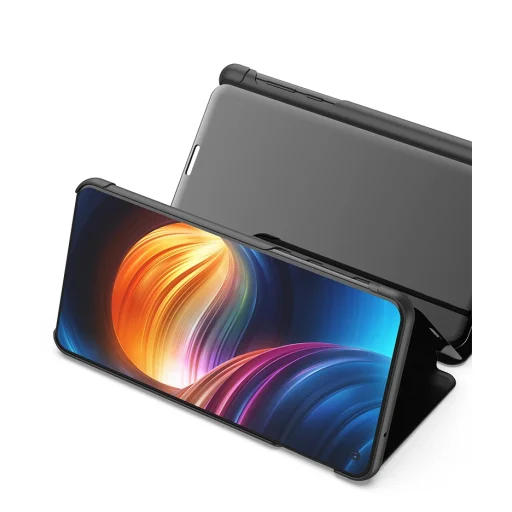 SMD Clear View fliptok Samsung A71 lila, mágneses hátlappal - 5