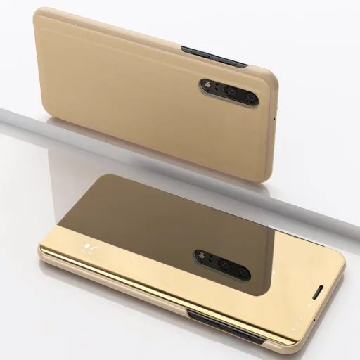 SMD Clear View fliptok Huawei Mate 20 Lite arany, mágneses hátlappal - 1