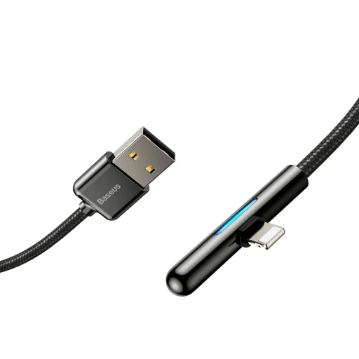 Baseus nylon harisnyázott USB - Lightning kábel 1.5A 2m fekete - 2