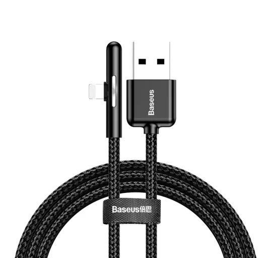 Baseus nylon harisnyázott USB - Lightning kábel 1.5A 2m fekete - 1