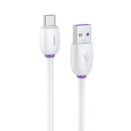 Baseus Purple Ring gyorstöltő USB Type-C kábel 40W 1m fehér - 3