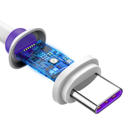 Baseus Purple Ring gyorstöltő USB Type-C kábel 40W 1m fehér - 4