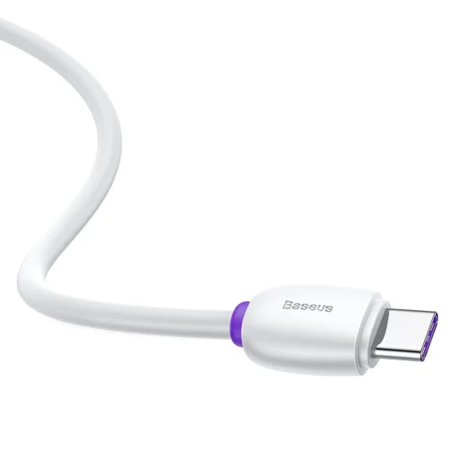Baseus Purple Ring gyorstöltő USB Type-C kábel 40W 1m fehér - 5