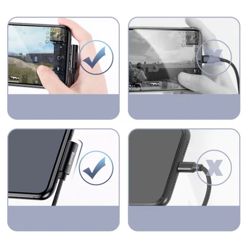 Baseus Rhythm USB - Lightning kábel audio csatlakozóval 2.4A/0.5m fekete - 9