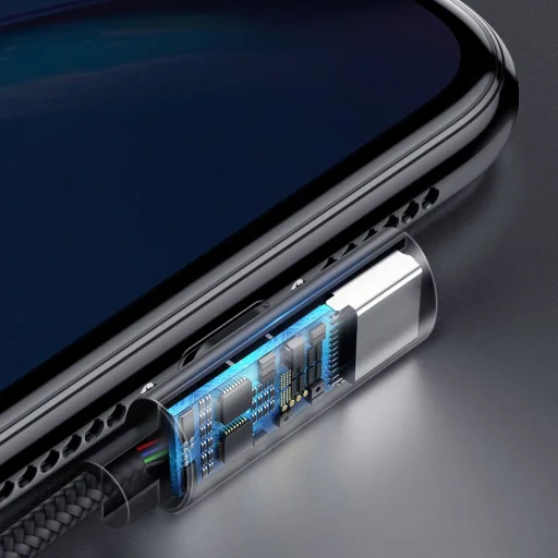 Baseus Rhythm USB - Lightning kábel audio csatlakozóval 2.4A/0.5m fekete - 10