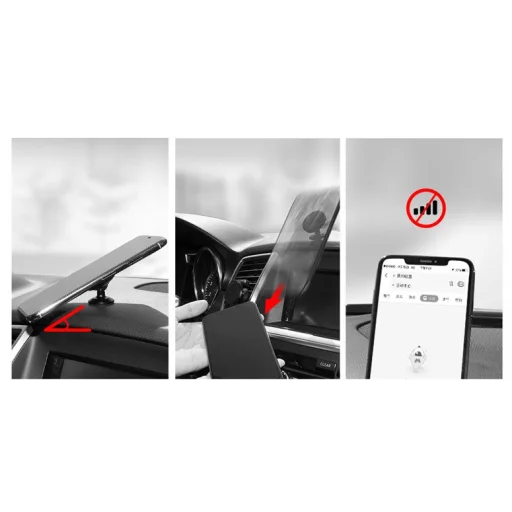 Baseus Little Sun műszerfalra rögzíthető mágneses autós telefontartó kék - 10