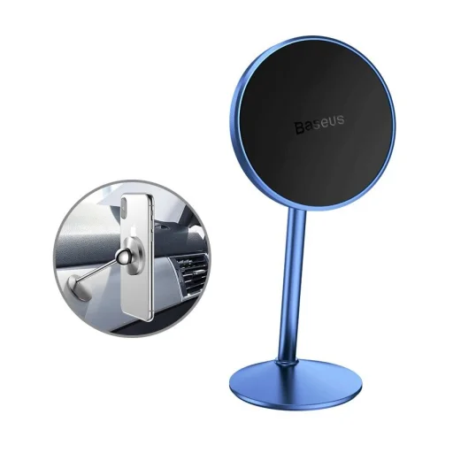 Baseus Little Sun műszerfalra rögzíthető mágneses autós telefontartó kék - 1