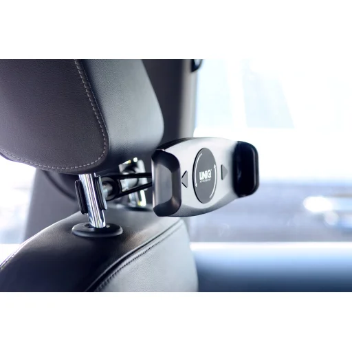 UNIQ fejtámlára rögzíthető autós telefon és tablettartó fekete, tablet autós tartó fejtámlára - 2