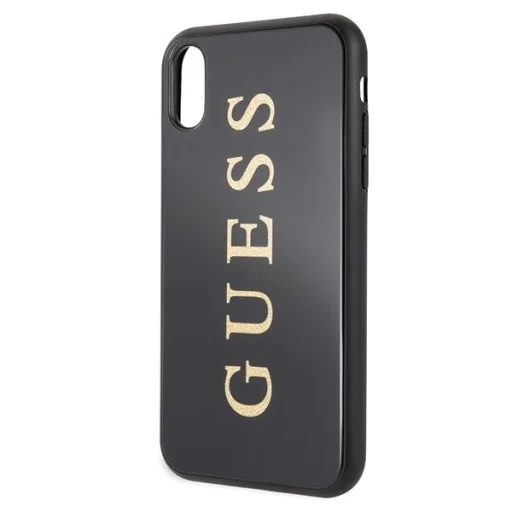 Guess dupla rétegű flitteres mintájú tok iPhone XR fekete - 4