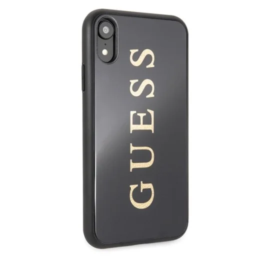 Guess dupla rétegű flitteres mintájú tok iPhone XR fekete - 5