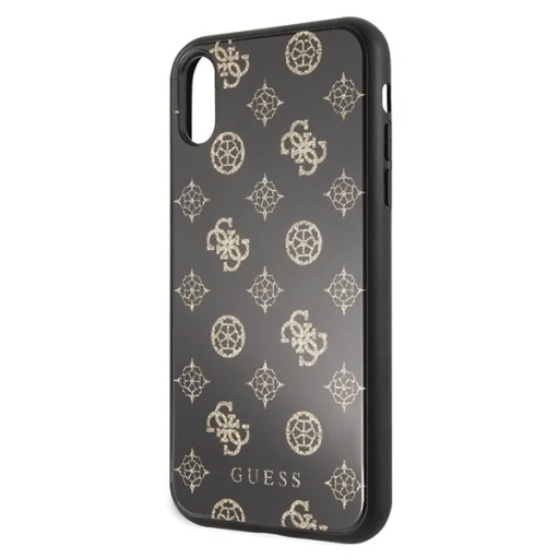 Guess dupla rétegű flitteres mintájú tok iPhone XR fekete - 4