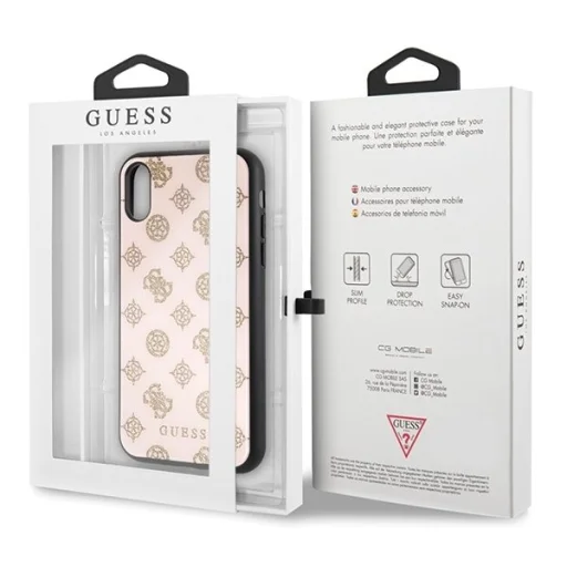 Guess dupla rétegű flitteres mintájú tok iPhone XR pink - 7