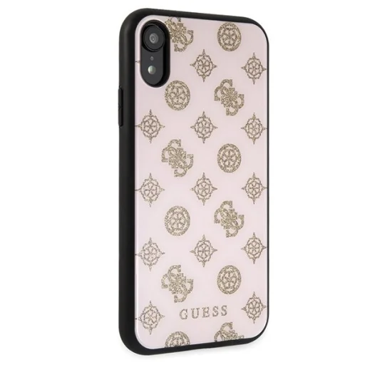 Guess dupla rétegű flitteres mintájú tok iPhone XR pink - 5
