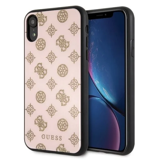 Guess dupla rétegű flitteres mintájú tok iPhone XR pink - 1