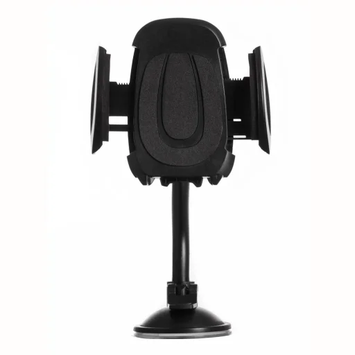 Univerzális szélvédőre rögzíthető telefontartó flexibilis karral fekete - 3