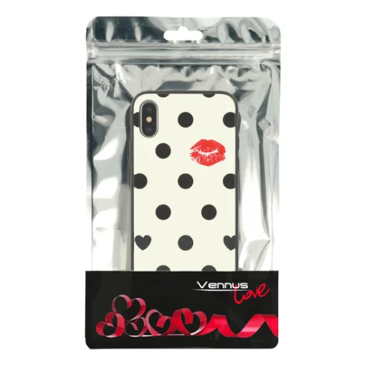 Vennus Kiss üveghátlapú tok Samsung S9 Plus fehér - 4