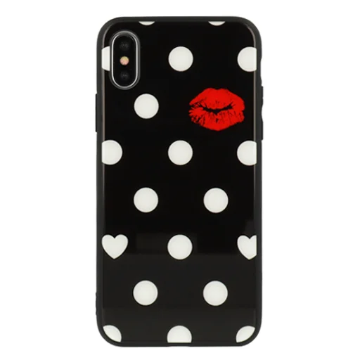 Vennus Kiss üveghátlapú tok Samsung S9 Plus fekete - 1