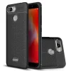 Litchi mintázatú flexibilis TPU tok Xiaomi Redmi 6 fekete thumbnail