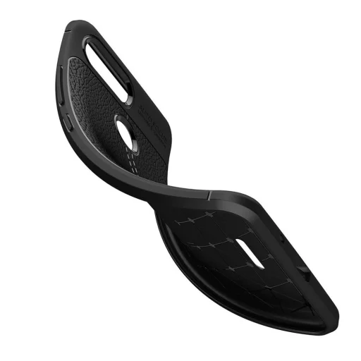 Litchi mintázatú flexibilis TPU tok Xiaomi Redmi 6 fekete - 5