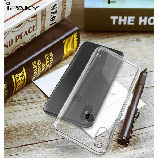 IPAKY Effort TPU tok és kijelzővédő üvegfólia Xiaomi Redmi 6 áttetsző - 7