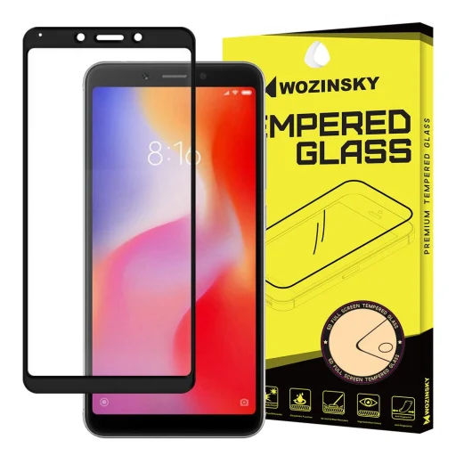 Wozinsky 9H kijelzővédő üvegfólia Xiaomi Redmi 6 fekete - 1