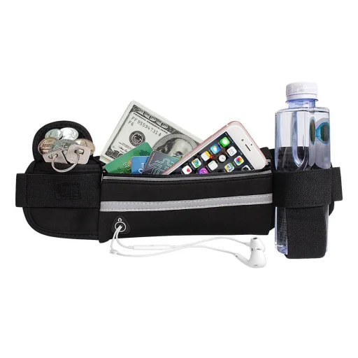 Multifunkciós öv futáshoz sárga, derékpánt futáshoz - 7