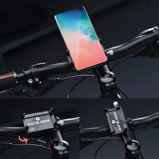 Biciklis telefontartó fekete alumínium G-81 - 2
