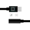 USB Type-C - 3.5 mm Jack audio átalakító adapter fehér színben thumbnail