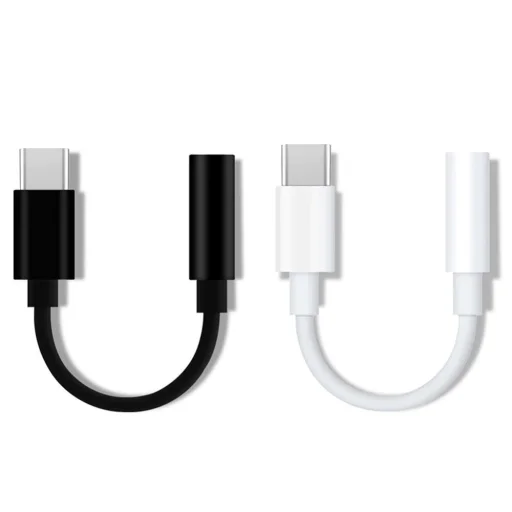 USB Type-C - 3.5 mm Jack audio átalakító adapter fehér színben - 8