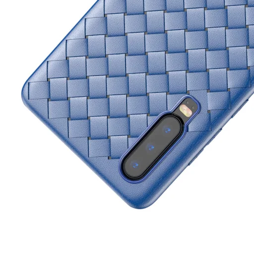 Baseus fonott textúrájú TPU tok Huawei P30 tok kék színben - 7