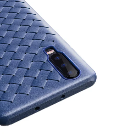 Baseus fonott textúrájú TPU tok Huawei P30 tok kék színben - 3