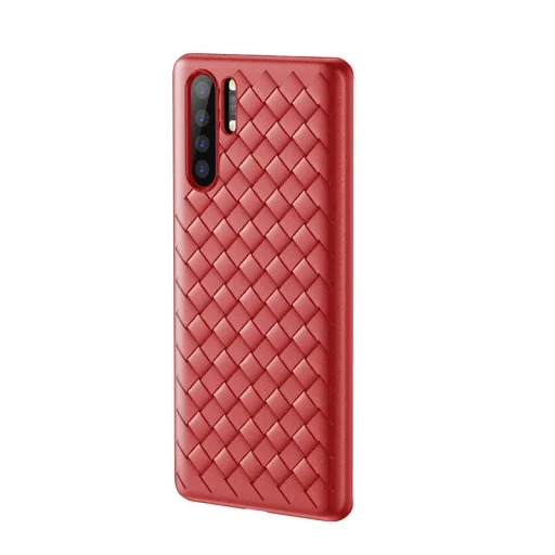 Baseus fonott textúrájú TPU tok Huawei P30 Pro tok piros színben - 4