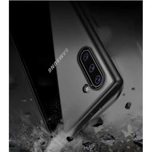 SMD Samsung Galaxy Note 10 Hybrid áttetsző tok fekete kerettel, erősített ütésálló kerettel - 2