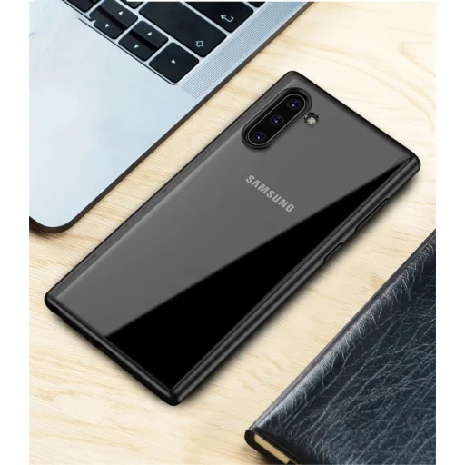 SMD Samsung Galaxy Note 10 Hybrid áttetsző tok fekete kerettel, erősített ütésálló kerettel - 4