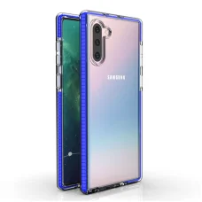 SMD Samsung Galaxy Note 10 Hybrid N10-007 áttetsző tok kék kerettel