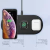 Baseus Smart 3in1 vezeték nélküli Qi gyorstöltő fekete színben (WX3IN1-01), Apple Watch töltő thumbnail
