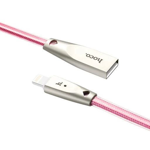 Hoco Jelly Knitted USB - Lightning kábel rose gold - 7