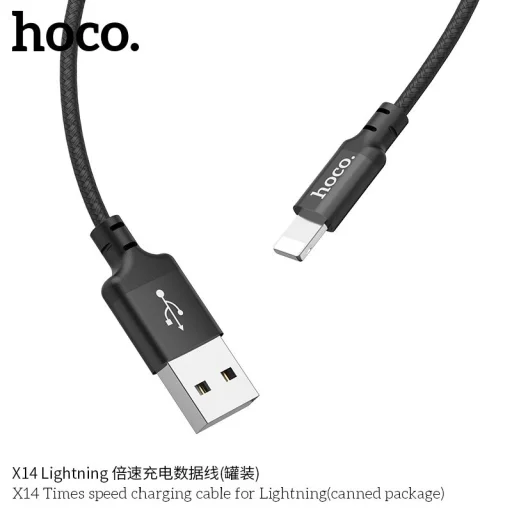 Hoco X14 USB - Lightning kábel 1m fekete - 6