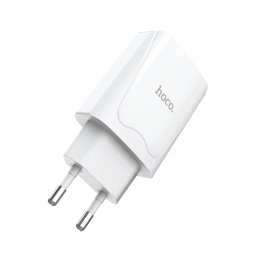 Hoco hálózati, USB fali töltő adapter 2xUSB csatlakozóval 2,1A fehér - 2