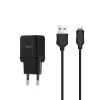 Hoco hálózati, USB fali töltő adapter Lightning kábellel USB csatlakozóval 2,4A fekete thumbnail