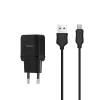Hoco hálózati, USB fali töltő adapter Micro USB kábellel USB csatlakozóval 2,4A fekete thumbnail