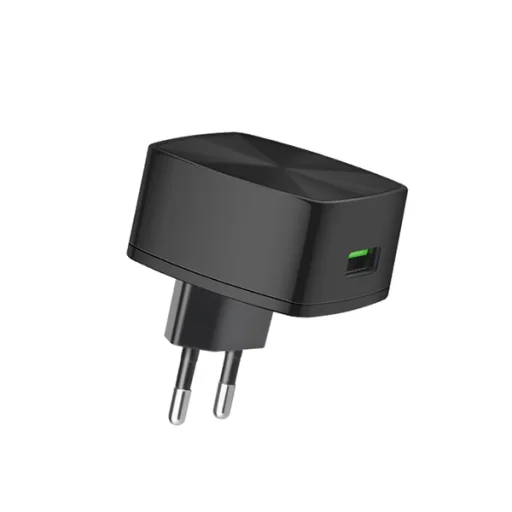 Hoco hálózati, USB fali töltő adapter USB QC 3.0 fekete - 2