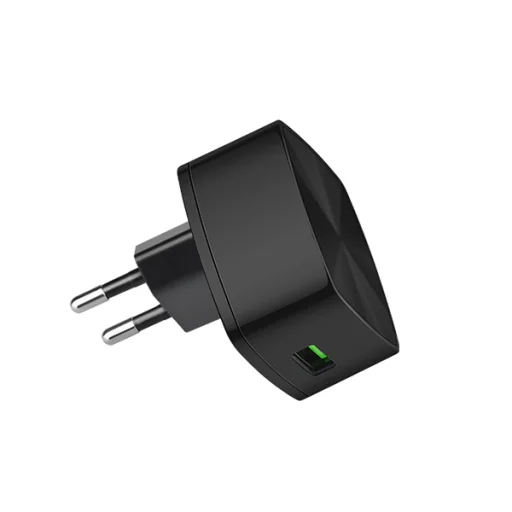 Hoco hálózati, USB fali töltő adapter USB QC 3.0 fekete - 3