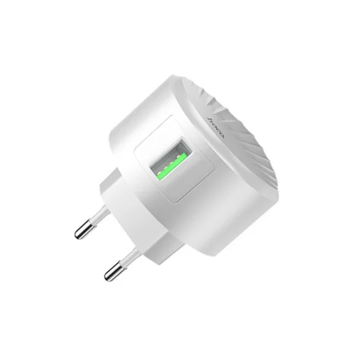 HOCO CA68A Shell hálózati, USB fali töltő adapter USB QC 3.0 fehér - 1