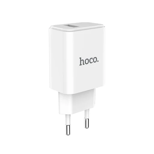 Hoco hálózati, USB fali töltő adapter 1xUSB 2.1A fehér - 1