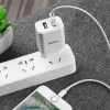 Hoco hálózati, USB fali töltő adapter 2xUSB 2.1A fehér Lightning kábellel thumbnail