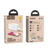 Hoco hálózati, USB fali töltő adapter 2xUSB 2.1A fehér Lightning kábellel thumbnail