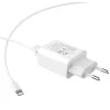 Hoco hálózati, USB fali töltő adapter 2xUSB 2.1A fehér Lightning kábellel thumbnail